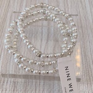Nine West faux pearl stretch bracelet